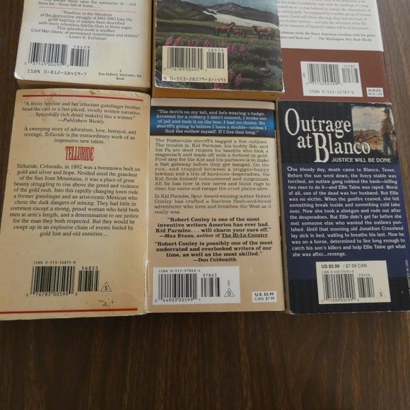 Lot Of 9 Vintage Western Paperbacks Various Authors - Picture 8 of 8